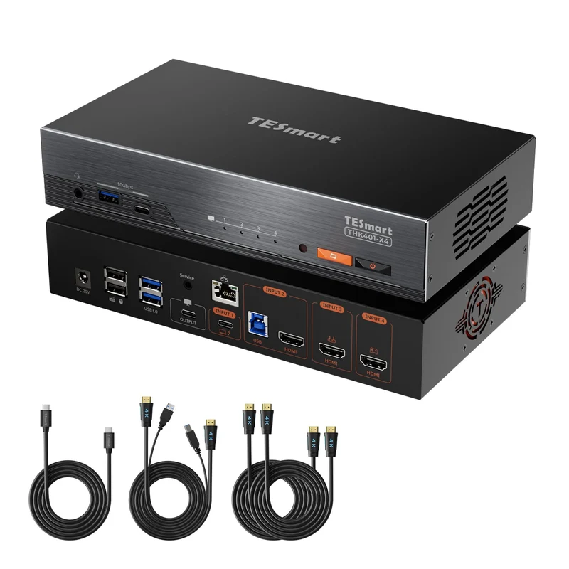 Für 2 Computer und 2 HDMI-Geräte – mit Unterstützung für bis zu 6K@60Hz / 5K@120Hz an kompatiblen Displays