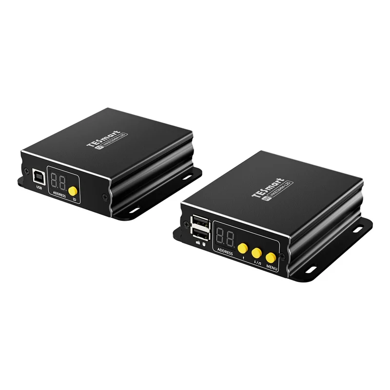 120m 1080P HDMI KVM Extender mit PoE & Vierfach-Bildschirm-Kreuzsteuerung über CAT5e/6 Kabel