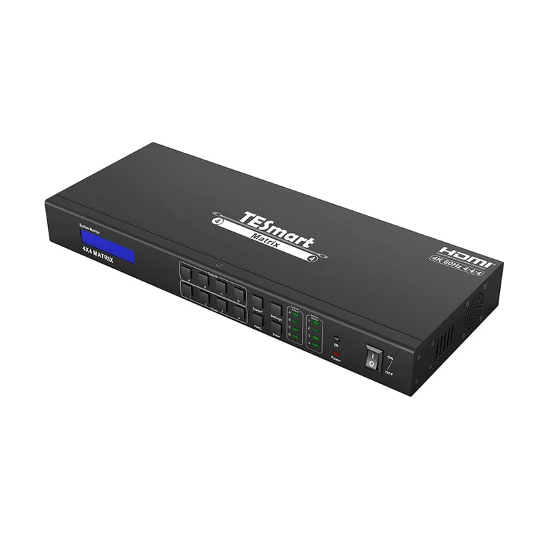 Generalüberholte 4x4 4K HDMI-Matrix-Switch mit Audioausgang und RS232/LAN-Steuerung