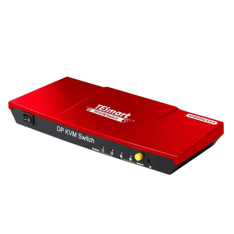 2 Port DisplayPort 1.2 KVM Switch 4K60Hz mit USB Hub